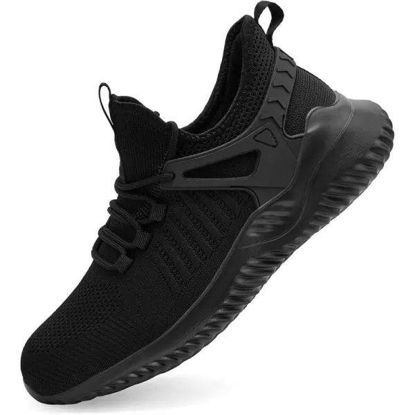 imageBlack Running Shoes for Men  Casual Non Slip Walking Tennis Shoes for Gym Sport Exercise Soft Lightweight Mens Workout Sneakers MeshAllblack Size 12