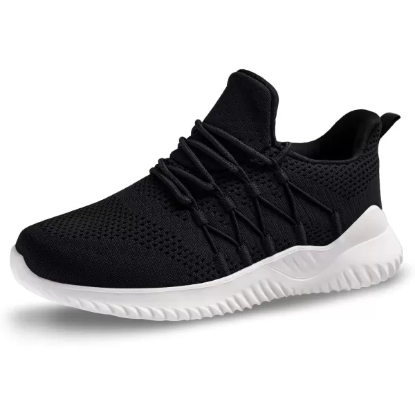 imageAkk Black Womens Workout Shoes Memory Foam Walking Lightweight Comfortable Sports Gym Jogging Sneakers US 8EU 39