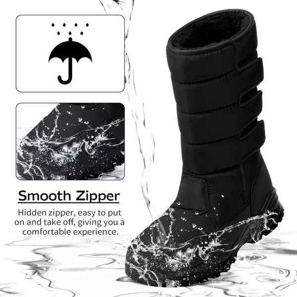 imageAkk Winter Boots for Men Snow MidCalf Boots Waterproof Warm Cold Weather