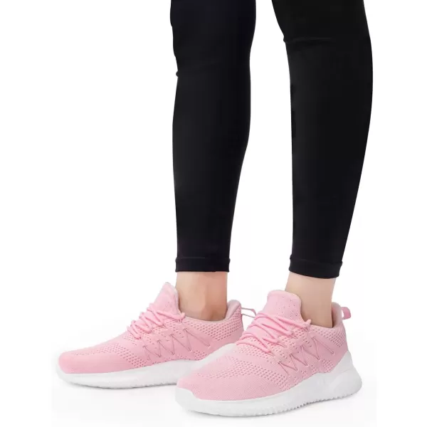 imageAkk Womens Sneakers Walking Shoes  Slip On Tennis Sneaker Non Slip Gym Work Lightweight Casual Shoes Pink US 8EU 39