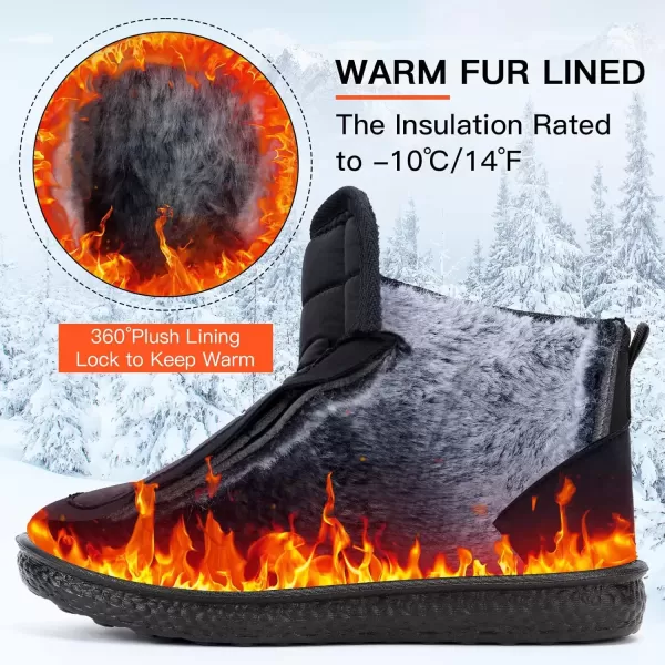 imageAnkle Boots for Women Fall Winter Warm Snow Waterproof Boots House Indoor Booties Shoes for Women Size 8 Black