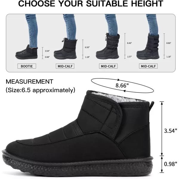 imageAnkle Boots for Women Fall Winter Warm Snow Waterproof Boots House Indoor Booties Shoes for Women Size 8 Black