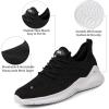 imageWomens Walking Tennis Shoes  Slip On Memory Foam Lightweight Casual Sneakers for Gym Travel Work1803black