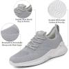 imageWomens Walking Tennis Shoes  Slip On Memory Foam Lightweight Casual Sneakers for Gym Travel Work1803grey