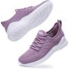 imageWomens Walking Tennis Shoes  Slip On Memory Foam Lightweight Casual Sneakers for Gym Travel Work1803lightpurple