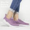 imageWomens Walking Tennis Shoes  Slip On Memory Foam Lightweight Casual Sneakers for Gym Travel Work1803lightpurple