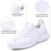 imageWomens Walking Tennis Shoes  Slip On Memory Foam Lightweight Casual Sneakers for Gym Travel Work1803white