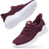 imageWomens Walking Tennis Shoes  Slip On Memory Foam Lightweight Casual Sneakers for Gym Travel Work1803winered