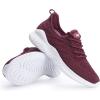 imageWomens Walking Tennis Shoes  Slip On Memory Foam Lightweight Casual Sneakers for Gym Travel Work1803winered