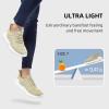 imageWomens Walking Tennis Shoes  Slip On Memory Foam Lightweight Casual Sneakers for Gym Travel WorkKhaki