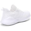 imageWomens Walking Tennis Shoes  Slip On Memory Foam Lightweight Casual Sneakers for Gym Travel WorkWidewhite