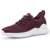 imageWomens Walking Tennis Shoes  Slip On Memory Foam Lightweight Casual Sneakers for Gym Travel Work1803winered