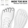 imageWide Toe Box Shoes for Men  Walking Shoes Extra Wide Width Comfortable Athletic Running Tennis Jogging Workout Gym Sneakers for Swelling Bunion Plantar FasciitisWhite