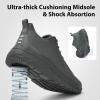 imageWide Toe Box Shoes for Men  Walking Shoes Extra Wide Width Comfortable Athletic Running Tennis Jogging Workout Gym Sneakers for Swelling Bunion Plantar FasciitisDark Grey