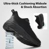 imageWide Toe Box Shoes for Men  Walking Shoes Extra Wide Width Comfortable Athletic Running Tennis Jogging Workout Gym Sneakers for Swelling Bunion Plantar FasciitisAll Black