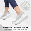 imageAkk Walking Shoes for Women  Slip on Memory Foam Lightweight SneakersB Lightgray