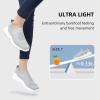 imageAkk Walking Shoes for Women  Slip on Memory Foam Lightweight SneakersB Lightgray