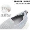 imageAkk Walking Shoes for Women  Slip on Memory Foam Lightweight SneakersB Lightgray