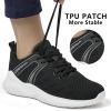imageAkk Womens Athletic Walking Shoes  Memory Foam Lightweight Tennis Sports Shoes Gym Jogging Slip On Running SneakersBlack816