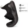 imageAkk Womens Walking Tennis Shoes  Slip On Memory Foam Lightweight Casual Sneakers for Gym Travel WorkAllblack