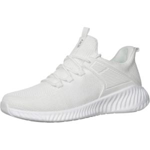 imageWalking Tennis Shoes for Men  Running Sneakers Slip on Shoes Mens Jogging Casual Lightweight Breathable Athletic Sport White