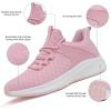 imageWomens Lightweight Workout Shoes  Non Slip Gym Running Mesh Breathable Sneakers for Walking Tennis Training Gym Sports Pink Size 6 US