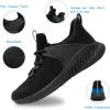 imageWomens Running Workout Shoes  Non Slip Lightweight Gym Mesh Sneakers for Walking Tennis Training Outdoor Sport Black Size 6 US