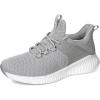 imageWomens Running Workout Shoes  Non Slip Lightweight Gym Mesh Sneakers for Walking Tennis Training Outdoor Sport Grey Size 7 US