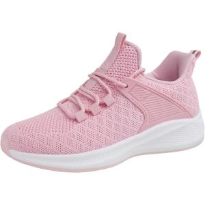 imageWomens Lightweight Workout Shoes  Non Slip Gym Running Mesh Breathable Sneakers for Walking Tennis Training Gym Sports Pink Size 65 US