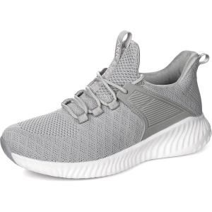 imageWomens Running Workout Shoes  Non Slip Lightweight Gym Mesh Sneakers for Walking Tennis Training Outdoor Sport Grey Size 11 US