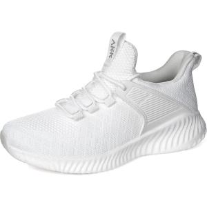 imageWomens Running Workout Shoes  Non Slip Lightweight Gym Mesh Sneakers for Walking Tennis Training Outdoor Sport White Size 8 US