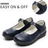 imageAkk Girls School Uniform Dress Shoe Mary Jane Flat Navy Little Teen Girls Shoes Size 13
