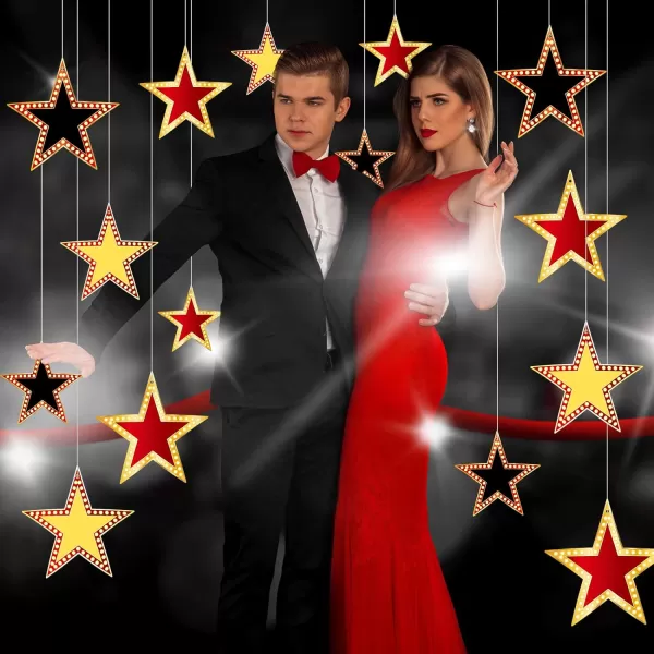 Geosar 48 Pcs Movie Star Cardboard Red Carpet Awards Night Cutouts Confetti Cutouts for Bulletin Board Movie Party Decoration Supply Classroom Wall 11 Inch150