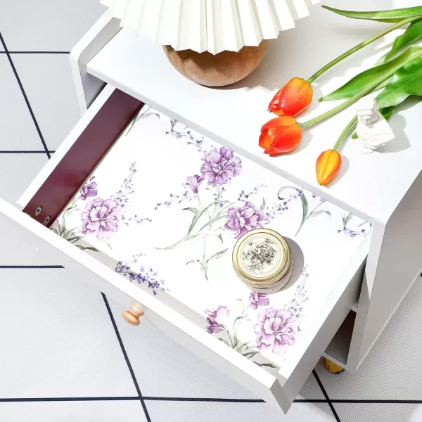 10 Sheets Drawer Liners for Dresser Scented Drawer Liners Drawer Paper Liner Non Adhesive Scented Liners for Drawers Fragrant Drawer Liners for Home Shelf Closet Linen ScentedPurple Flower