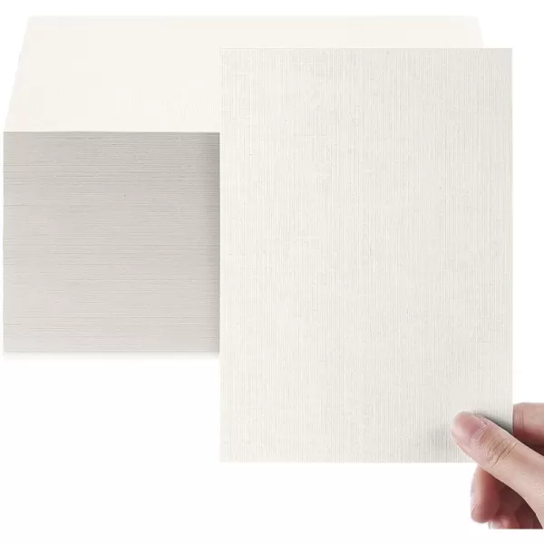 200 Sheets Linen Cardstock 5 x 7 Invitation Cardstock Heavy Weight Printer Paper Cardstock 92lb 250GSM Card Stock for Printer Index Cards Cover Postcards Blank Flash Note Greeting CreamCream