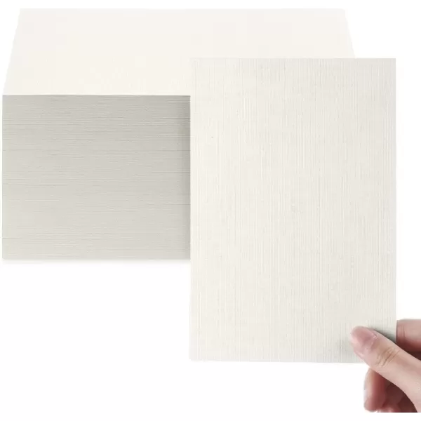 Geosar 200 Sheets Linen Cardstock 4 x 6 Inches Invitation Cardstock Heavyweight Printer Paper Cardstock 92lb 250GSM Card Stock for Printer Index Cards Cover Postcards Blank Note CreamCream