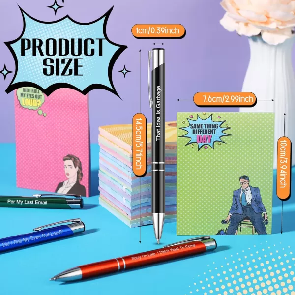 48 Pcs Christian Gifts Set Bulk for Women Bible Verse Pens Religious Sticky NotePad with Pen Motivational Journal Notebook Stylus Quotes Ballpoint Pen Funny Gifts for Studying School Negative Style