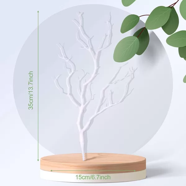 Geosar 138 Inch Small Manzanita Branches Plastic Faux Branches Artificial Antler Shaped Tree Branch Decorative Plant Twigs for Home Wedding Table Centerpiece Festival DecorsWhite20 PiecesWhite