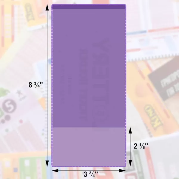 Geosar 5 Pcs Lottery Ticket Holders 43 x 945 Inches Assorted Colored Ticket Topload Holder Lottery Ticket Holders for Tickets Home Office Supplies