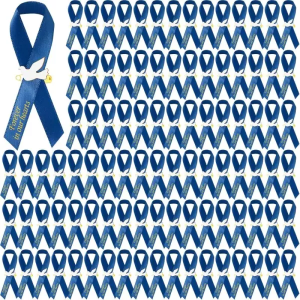 Geosar 100 Pcs Dove Funeral Ribbons Memorial Ribbon Funeral Pins Memorial Service Respect Personalized Ribbon Bow with Safety Pins and White Dove for Mourning Remembrance Day Funeral Event GreenBlue