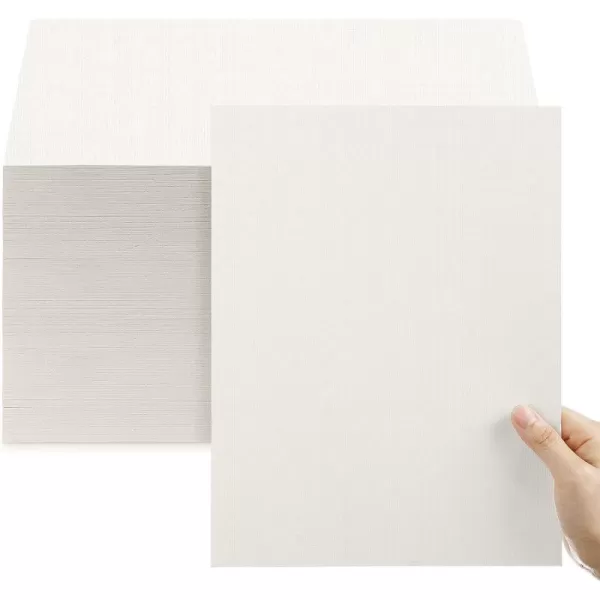 Geosar 200 Sheets Linen Cardstock Paper 85 x 11 Invitation Card Stock Heavy Weight 92lb 250GSM DIY Arts Christmas Cards Making Printer Index Cards Cover Postcards Blank Note Greeting CreamCream