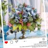 imageGeosar 8 Bundles Artificial Peonies Silk Flowers Fake Peony Bouquet Faux Peonies Flowers Bulk for Decoration Vase Florals Arrangements Wedding Home Party Table BlueBlue