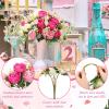 imageGeosar 8 Bundles Artificial Peonies Silk Flowers Fake Peony Bouquet Faux Peonies Flowers Bulk for Decoration Vase Florals Arrangements Wedding Home Party Table BlueBright Color