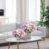 imageGeosar 8 Bundles Artificial Peonies Silk Flowers Fake Peony Bouquet Faux Peonies Flowers Bulk for Decoration Vase Florals Arrangements Wedding Home Party Table BlueGray Purple  Light Purple