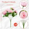 imageGeosar 8 Bundles Artificial Peonies Silk Flowers Fake Peony Bouquet Faux Peonies Flowers Bulk for Decoration Vase Florals Arrangements Wedding Home Party Table BluePink