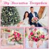 imageGeosar 8 Bundles Artificial Peonies Silk Flowers Fake Peony Bouquet Faux Peonies Flowers Bulk for Decoration Vase Florals Arrangements Wedding Home Party Table BlueBright Color
