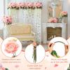 imageGeosar Artificial Peonies Silk Flowers Fake Peony Bouquet Faux Peonies Flowers Bulk for Decoration Vase Florals Arrangements Wedding Home Party TableRose Pink Light PinkPeach Pink  Light Pink