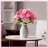 imageGeosar Artificial Peonies Silk Flowers Fake Peony Bouquet Faux Peonies Flowers Bulk for Decoration Vase Florals Arrangements Wedding Home Party TableRose Pink Light PinkRose Pink  Light Pink