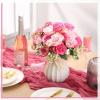 imageGeosar Artificial Peonies Silk Flowers Fake Peony Bouquet Faux Peonies Flowers Bulk for Decoration Vase Florals Arrangements Wedding Home Party TableRose Pink Light PinkRose Pink  Light Pink