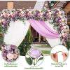 imageGeosar Artificial Peonies Silk Flowers Fake Peony Bouquet Faux Peonies Flowers Bulk for Decoration Vase Florals Arrangements Wedding Home Party TableRose Pink Light PinkGray Purple  Light Purple